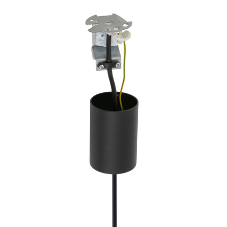 LUKSOR S 8851 Nowodvorski Schwarz E27 Hängelampe aus Stahl ?37 cm Minimalistisch