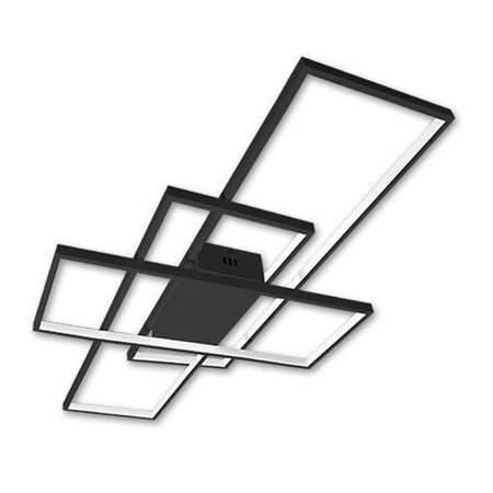 Geometrische Deckenleuchte PLAFON LED-Kronleuchter 130W 3000K-6500K schwarz + Fernbedienung