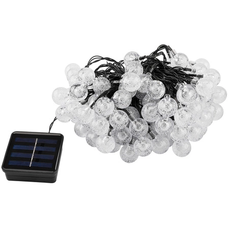 Solar Garten Girlande 100x LED Zierkugeln 16.86m 3000K Warm GALLA3 LUMILED