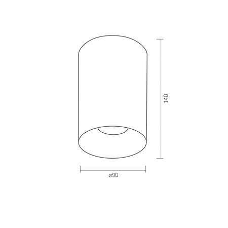 Leuchte Aufbauleuchte HALOGEN SPOT 1x GU10 Schwarz Videx