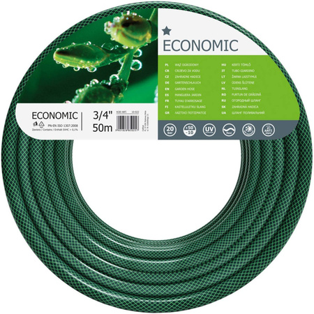 3/4" Garten-Wasserschlauch-Set 50m, gerader Sprinkler, Gewindeanschluss, Schnellverschluss, 3/4" Schnellkupplung Überlauf CELLFAST