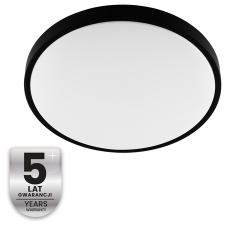 LED Decke Plafond Aufputz 24W 4000K CELIS Rund IP44 Schwarz Ring ALS LUMILED