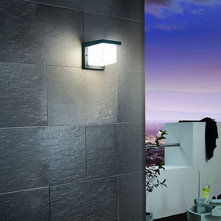 Wandleuchte Außen E27, Garten-Wandleuchte quadratisch LEVIS LUMILED