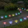 LED-Solar-Gartenlampe eingebettetes CRYSTAL RGB
