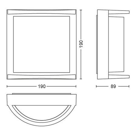 Gartenleuchte LED Wandleuchte SAMONDRA myGarden 12W 2700K IP44 Anthrazit PHILIPS