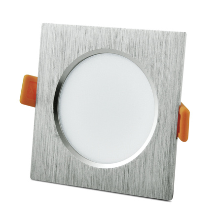 Quadratische Einbauleuchte VENUS LED silber 7W 570lm warm 3000K GOLDLUX (Polux)