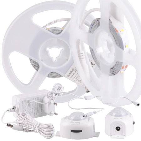 LED-Streifen mit Bewegungs- und Dämmerungssensor 16.5W 1960lm 4000K Neutral 220-240V Weiß 5m Sanico Goldlux