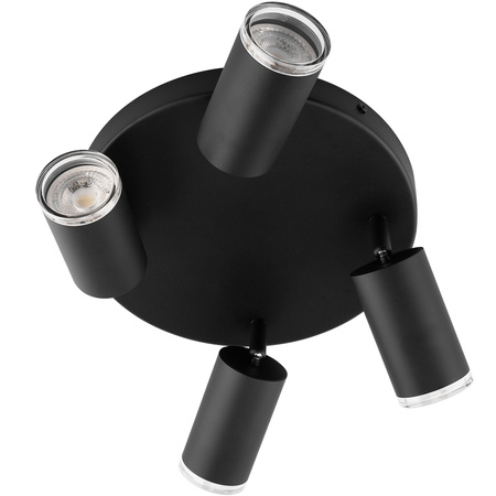 Spot GU10 IP44 ADERO Schwarz Lumiled LED Spot Reflektor Deckenleuchte