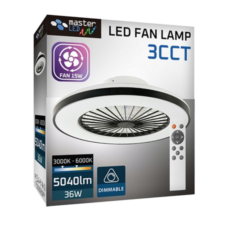 LED Plafond Deckenventilator Licht 55W 3000K-5000K mit Fernbedienung