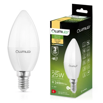 LED Lampen E14, Kerzenform Lampe B35 2.5W = 25W 249lm 180° 3000K warm LUMILED