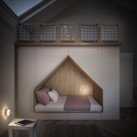 LED-Nachtlicht mit USB-A USB-C-Stecker zu Buchse 15W 4lm 3000K Warm mit Dämmerungssensor Weiß Lunetta Ledvance