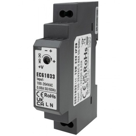 Ecolight Premium Line 15W 24V DIN-Schienen-LED-Stromversorgung