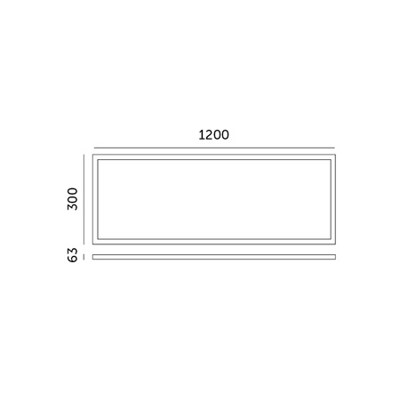 Aufputzrahmen 63mm für LED Panel 30x120cm Klik Weiß Kobi