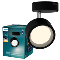 Wandleuchte LED-Wandleuchte 5.5W 550lm 2700K Schwarz Bruder Philips