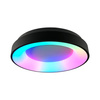 Plafond LED-Deckenleuchte Aufbauleuchte 72W 7500lm 2700-6000K CCT + RGB Schwarz Dimmbar + EDGE Fernbedienung Videx
