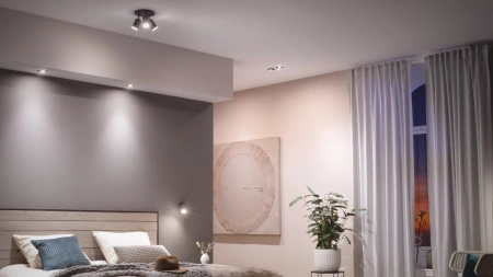 3x LED-Einbauleuchte 4.2W 400lm IP20 Weiß und Farbe Ambiance RGB + TW Aluminium Smart SMART Zigbee Bluetooth Centura Philips HUE