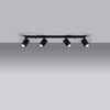 Anbauleuchte MERIDA 4L 4xGU10 Reflektor Halogen Beweglich Minimalistisch Schwarz SOLLUX