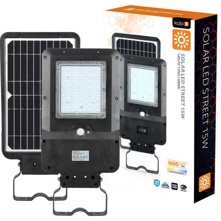 Garten LED Solar Straßenlaterne 15W 4000K 1600lm STREET Kobi Bewegungssensor