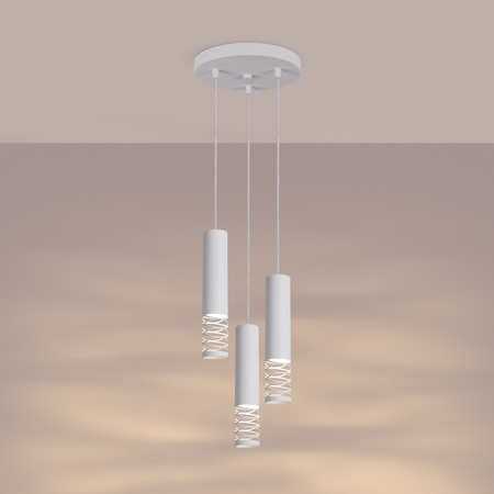 Decke Pendelleuchte 3x GU10 Weiß LAMI Ocean Green SL.1689 Sollux