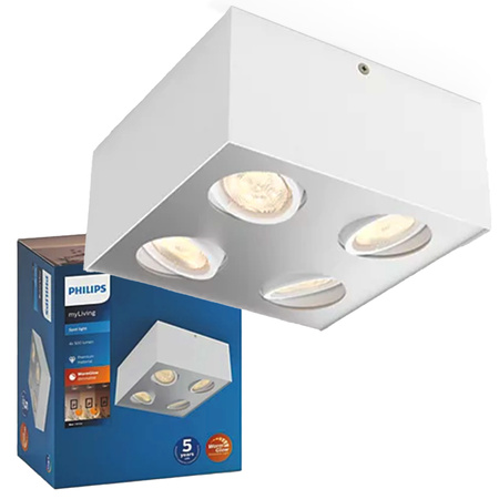 LED-Halogen-Anbauleuchte 4x 4,5W BOX Moving white PHILIPS