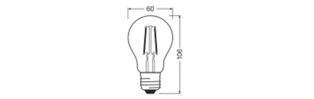 LED-Lampe E27 A60 1.8W = 25W 250lm 2700K Warm 320° Glühfaden Dimmbar SUPERSTAR Osram