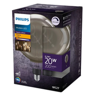 Globe E27 G200 LED Lampen 6,5 W = 20 W 200 lm 1800 K warmer Filamentrauch PHILIPS dimmbar