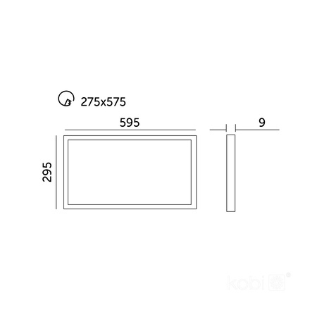 LED-Oberflächenpanel 25W 3120lm 4000K 120° Neutralweiß 30x60cm Nelio Kobi