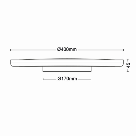 Plafond LED-Anbauleuchte OZZIET 22W 2700K 40cm Weiß Rund PHILIPS