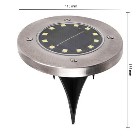 Set bestehend aus 4xGartenleuchte 12x LED SOLAR BODENMONTAGE IP54