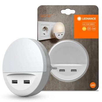 Sockellampe Nachtlampe mit USB-LADEGERÄT 12W LUNETTA LEDVANCE