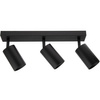 Deckenleuchte 3xGU10 SPOT LED-Lampe QUALIS III Schwarz