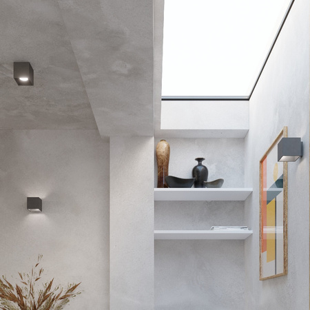 Anbauleuchte QUAD G10 Halogen Spot Tuba Cube Antracat SOLLUX