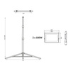 LED Strahler auf Stativ 2x100W 7000 lm 4000K Ecolight