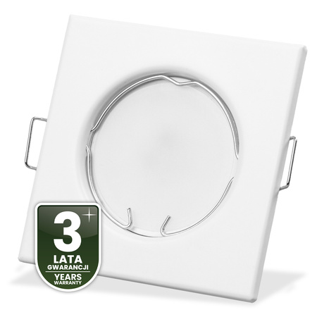 Einbaustrahler GU10, MR16 Einbauspot HALOGEN Quadrat Fest Weiß Blech PAVO LUMILED