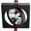 Einbaustrahler GU10, AR111 Einbauspot 14.5cm Quadrat beweglich Schwarz CARPI LUMILED