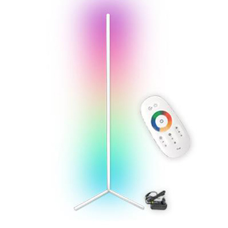 Eck-Stehleuchte weiß 20W RGB-Farbwechsel Fernbedienung