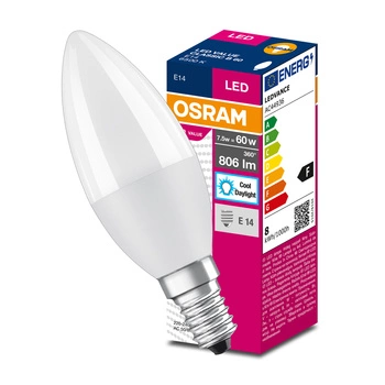 E14 B35 LED Lampen 7W = 60W 806lm 6500K kalt OSRAM Value