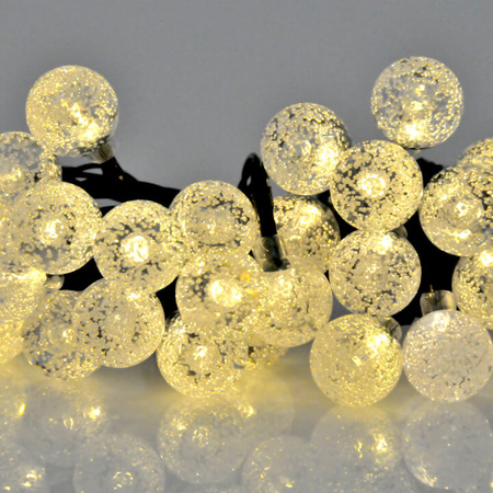 Garten SOLAR GIRLANDE DEKORATIVE Lichterkette 30 Kugeln 2700K Hitze GOLDLUX (Polux)