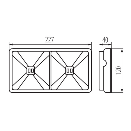 LED-Notfall-Schilderlampe 1.95W 125lm 5000K Kaltaufbau Weiß IP65 ONTEC Kanlux