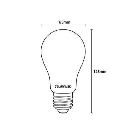 LED Lampen E27, Glühbirne A65 15W = 120W 2000lm 260° 4000K neutral LUMILED