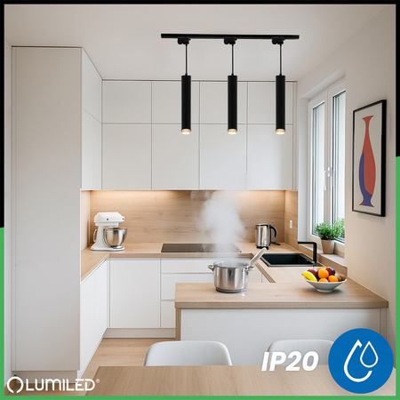 Hängelampe 29cm Reflektor GU10 LED ELIGIS Schwarz LUMILED