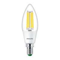 LED-Kerzenlampe E14 B35 2,3W = 40W 485lm 4000K neutrales Filament PHILIPS Ultra effizient