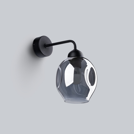 Wandleuchte FILLAN 1 E27 Schwarz Modern SOLLUX