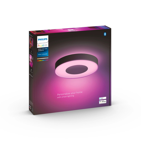LED-Deckenleuchte INFUSE L Schwarz 52.5W CCT RGB PHILIPS HUE Bluetooth Zigbee