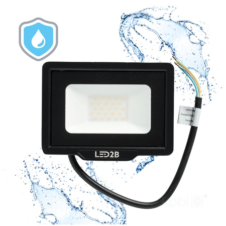 LED-Flutlicht 20W 1600lm 4000K IP65 Schwarz LED2B KOBI MH