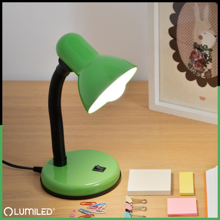 Schreibtischlampe E27, Tischlampe Verstellbar Grün SARA LUMILED