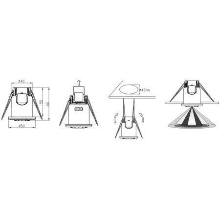 PIR-Bewegungs- und Dämmerungssensor Einbau 360° 8 m Innenbereich Weiß