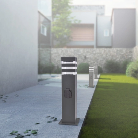 Sanico Goldlux E27 Grau IP54 Texas Sanico Mast Stehende Gartenlampe