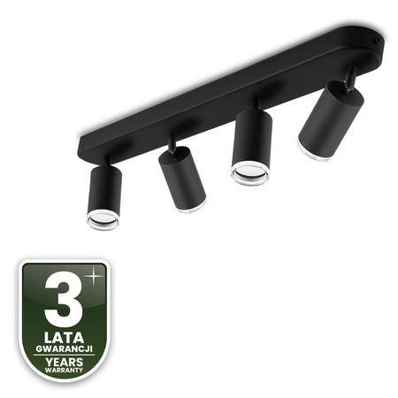 Wandleuchte LED Spot Reflektor 4x GU10 IP44 ADERO Schwarz Lumiled
