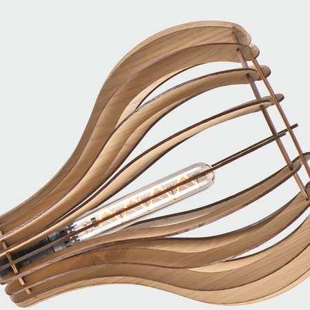 TUCCI E27 Schwarze Pendelleuchte aus Holz LM-1.229 Lamkur